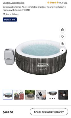 Coleman Bahamas AirJet Inflatable Outdoor Round Hot Tub - NEW