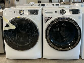 GE 5.0 cu. ft. Washer w/Steam & Ultra Fresh Vent; 7.8 cu. ft. Electric Dryer w/Steam & Sanitize