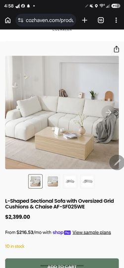 White sectional sofa