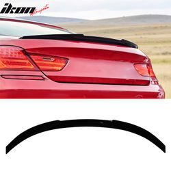 Fits 2012-2019 BMW F13 6 Series Coupe V Style Gloss Black Rear Trunk Spoiler Wing