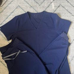 Figs Navy Scrub Set Size 2XL Tall Zamora Joggers And 2XL Casma Top
