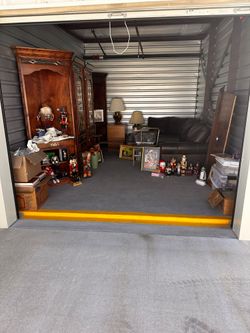 Auction Unit 124 6/27-Antiques, Christmas, Decorations, Couch, Furniture, Lamp, Table, Totes, Vintage, Wall art