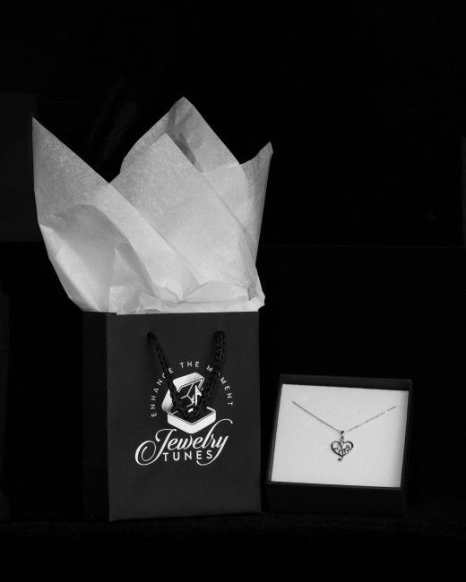 925 Sterling Silver Pendant Necklace With Recordable Box