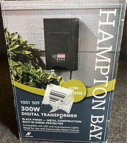 Low-Voltage 300-Watt Metal Landscape Lighting Transformer with Dusk to Dawn Sensor