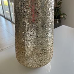 Gold Metallic Glitter Vase 