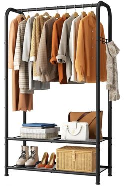 Wardrobe Standing Closet Clothing Rack With Shelf Hanging Clothes
Wardrobe Open Compact Small Metal Garment Hanger Stand Alone Free Standing Black Clo