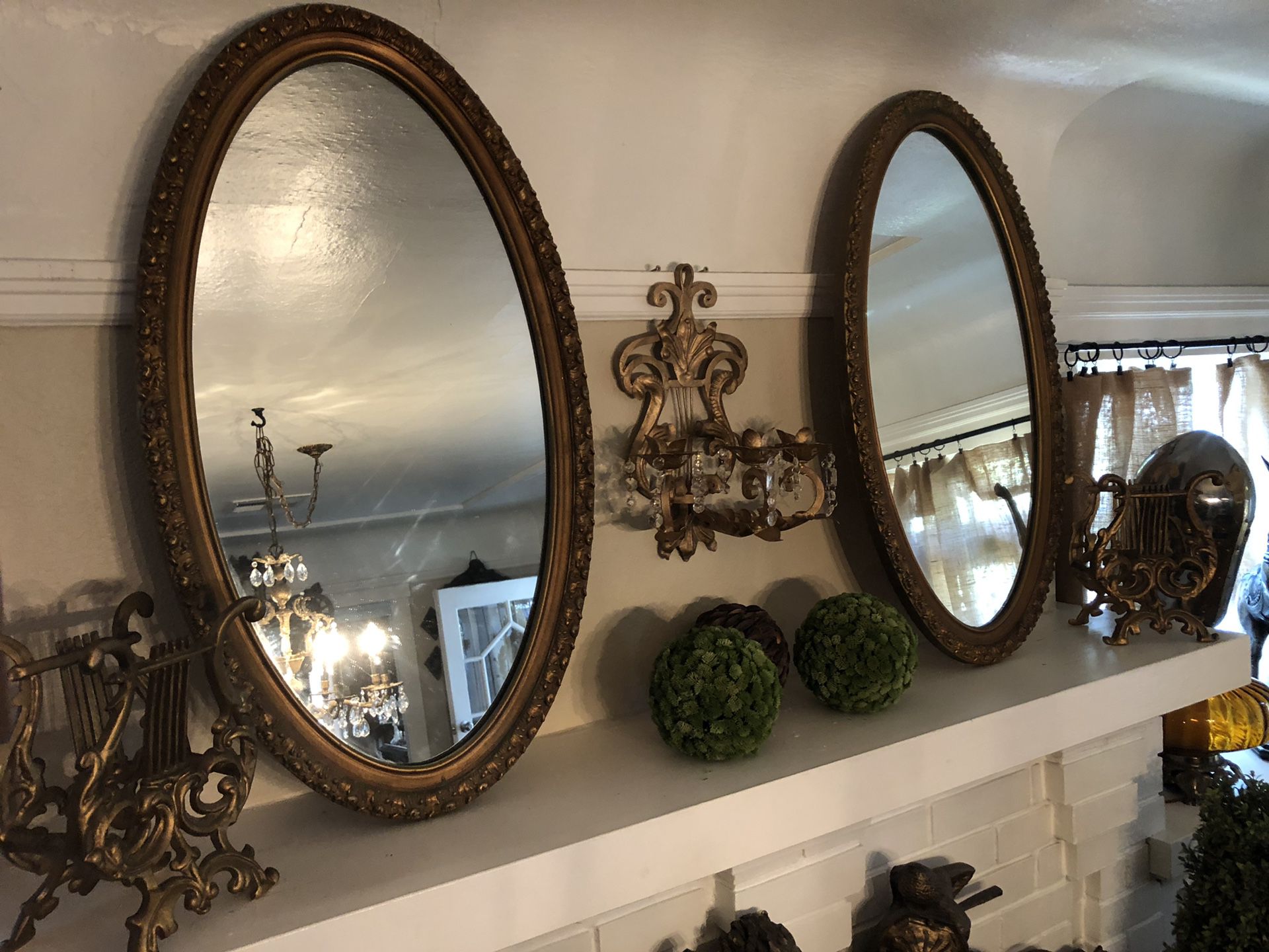 34x18 vintage pair of oval mirrors $60 pair firm!