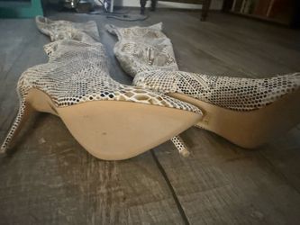 Snake skin stilettos