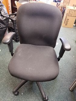 Five office chairs