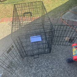 Brand New 2 Doors Metal Pet Cage  30x19 In 