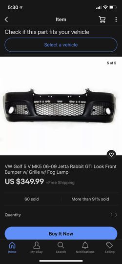 Volkswagon Jetta GTI Front Bumper