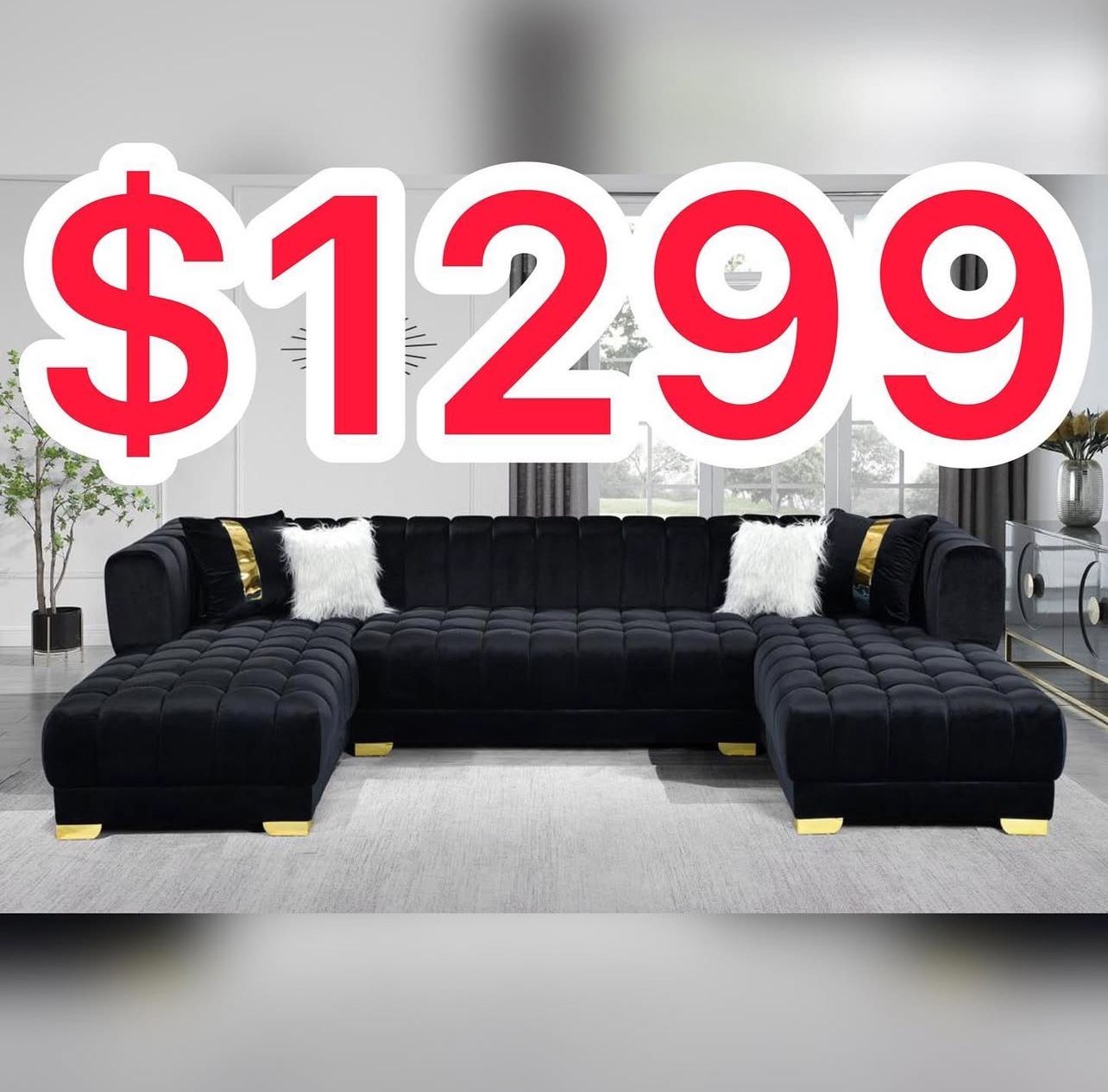 Black Luxury Sectional