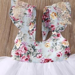 Floral BabyDress With Lace Details
