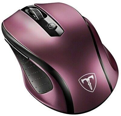 74/80 2.4G Wireless Computer Laptop PC Mouse Optical with USB Receiver 5 DPI Levels Wine red 0406 b1 18