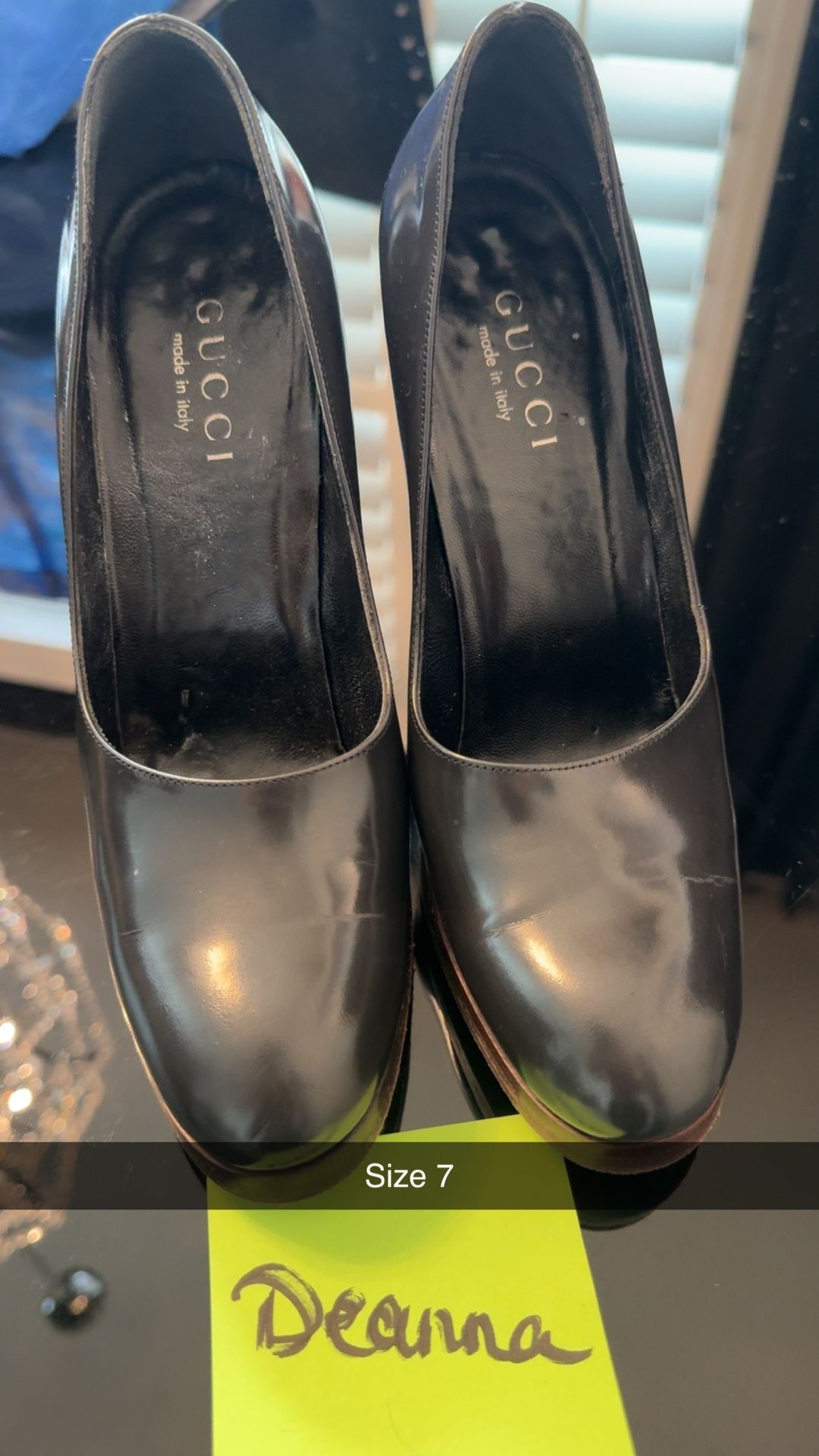 Gucci wood heels