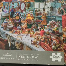 hallmark 1000 piece christmas themed puzzle by ken crow