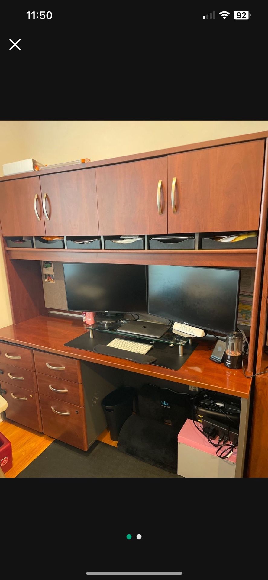 Bush Furniture: Office Desk & Hutch