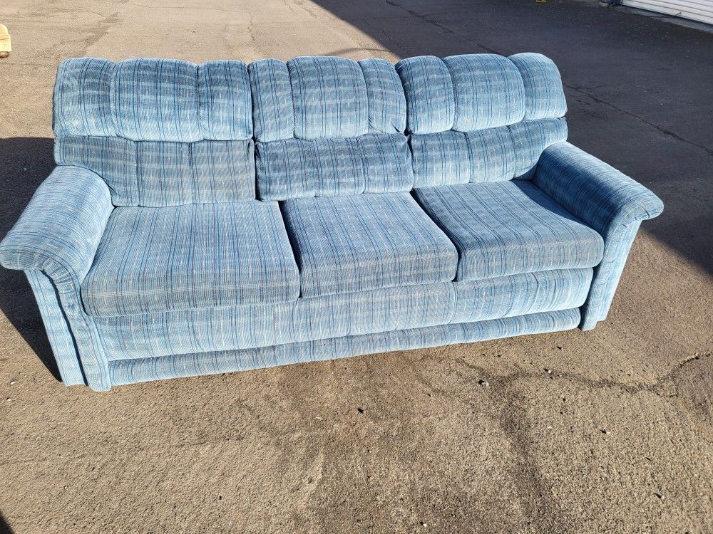 Retro Blue Sofa Free Delivery