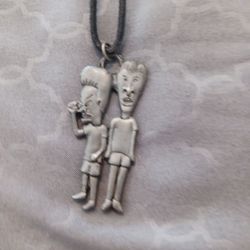 Vintage Beavis and Butthead necklace 8 in