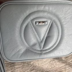 VALENTINO BY MARIO VALENTINO Mia Signature Leather Shoulder Bag/ Blue