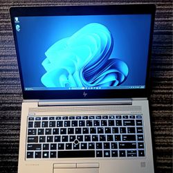 Touchscreen HP EliteBook Laptop AMD Ryzen 5 Pro CPU 16GB RAM 512GB SSD ATI Radeon Graphics Webcam 1080P LCD USB C Port Windows 11 Professional 