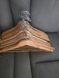 15 wood  hangers