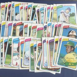 1980 Topps Baseball Card Lot No Duplicates