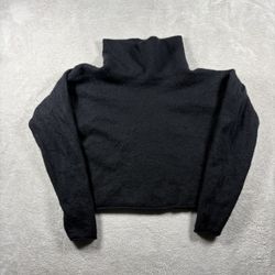 We The Free 100% Cashmere Sweater Women’s Small Black Mock Neck #3C