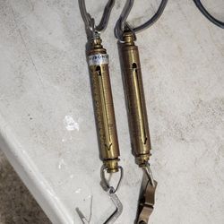 Pair Brass Hanging Pull Scales