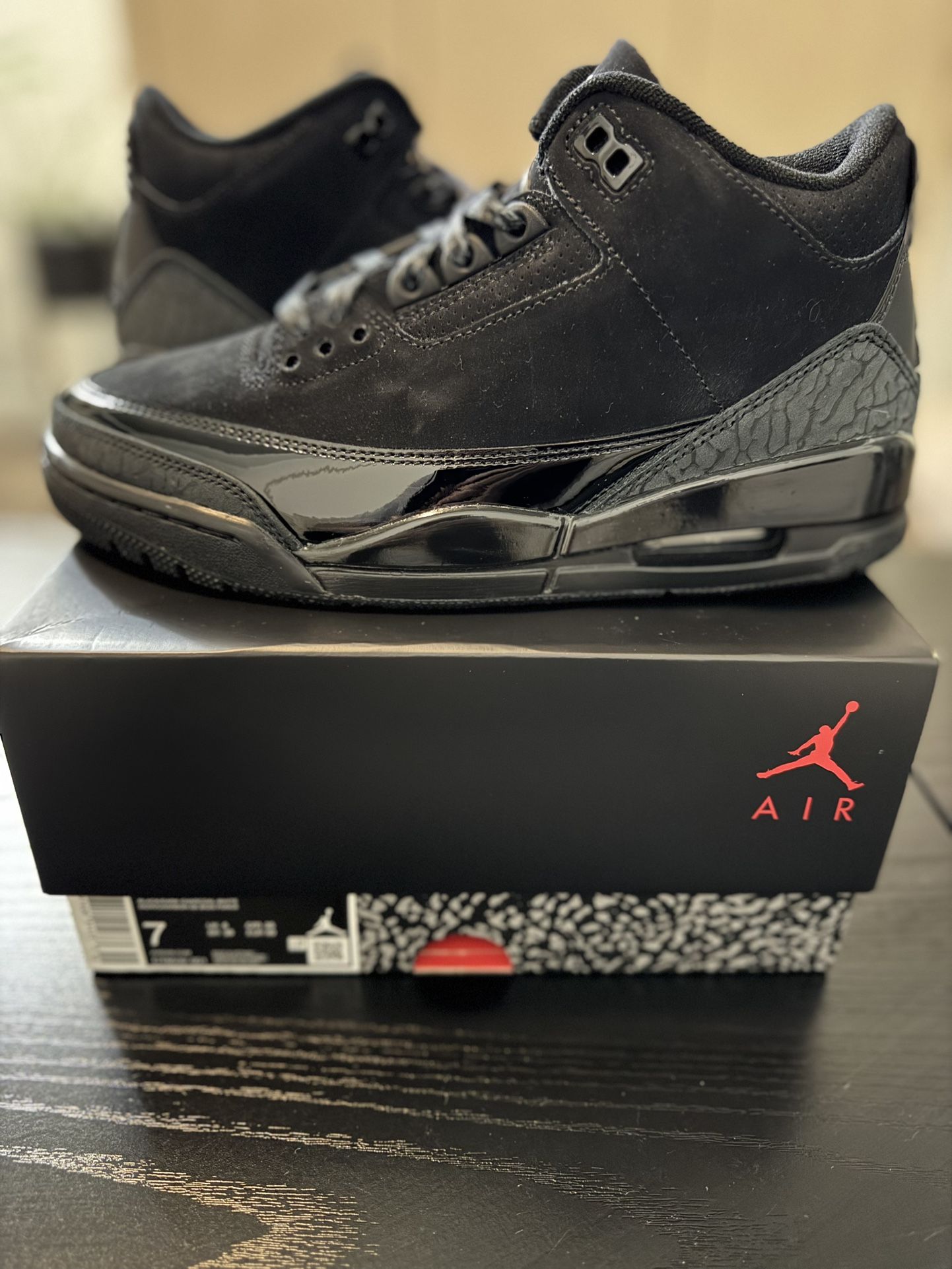 Air Jordan 3 Retro ‘Black Cat’ 2025 Sz 7