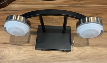 Matte black 2 light vanity light
