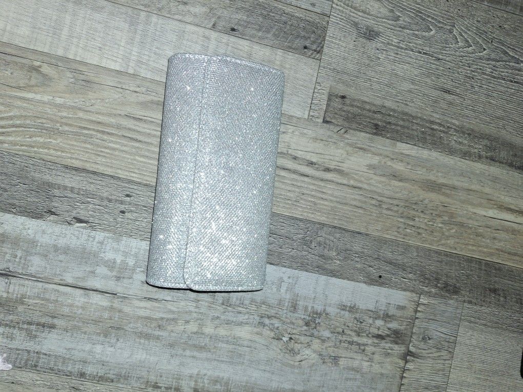 Silver Sparkling Clutch Purse