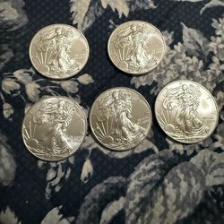 5-2011 silver eagle 1 ounce coins/uncirculated/nice