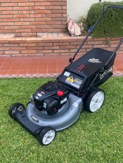 craftsman silver 5.0 push lawn mower starts right up ready to use