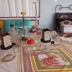 Vintage,rare, glass kitchen collectables.