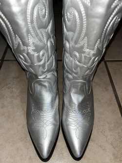 Silver Cowboy Boots