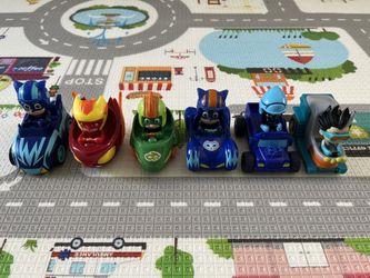 PJ Masks 6 Piece Car Set - Catboy, Owlette, Gekko, Romeo, Night Ninja, Catboy Racer