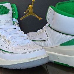 Jordan 2 Retro Lucky Green Size 4.5Y 