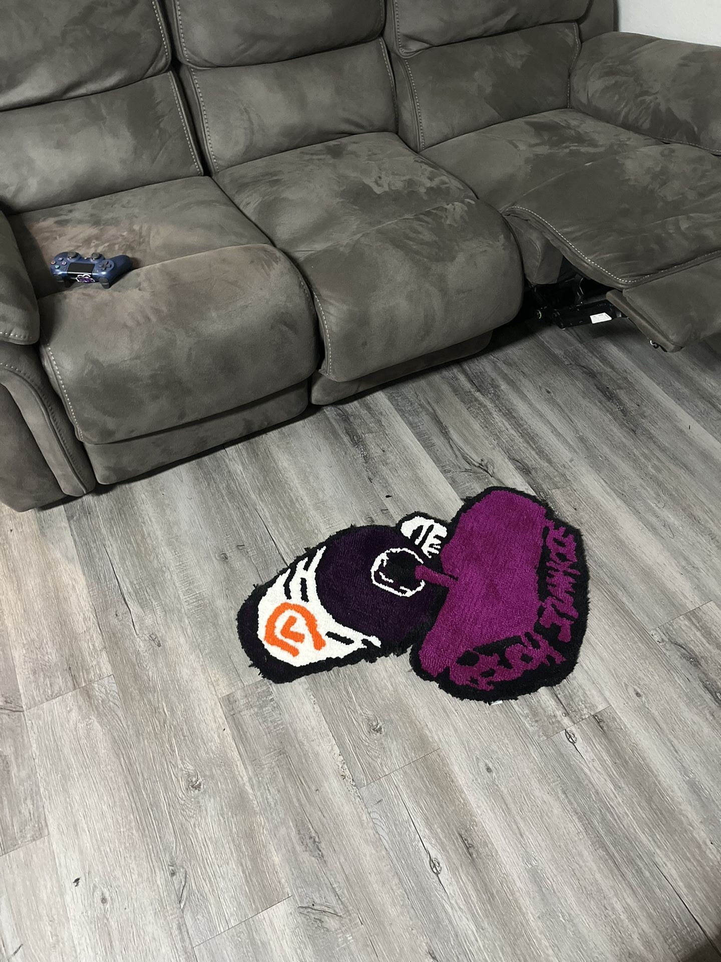 Suede Grey Couches With Charger