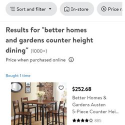 Better Homes And Gardens Pub Table And 4 Chairs