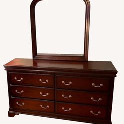 Louie Louie Cherry Dresser With Mirror For Sale