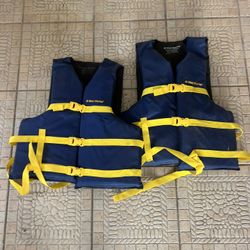 Lot Of 2 West Marine Life Vest Jacket Adult Over size 
