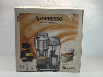 Breville Nespresso Vertuo Creatista Coffee Espresso Maker Brushed Stainless Steel ~ Brand New