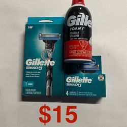 Gillette Mach 3 Shave 🪒 Bundle