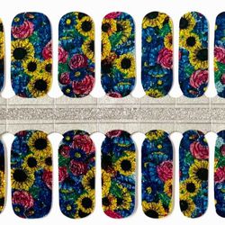 Rainbow Sunflower Sparkle!FFBoutique Nail Polish Strip!Free Sample/Entries!