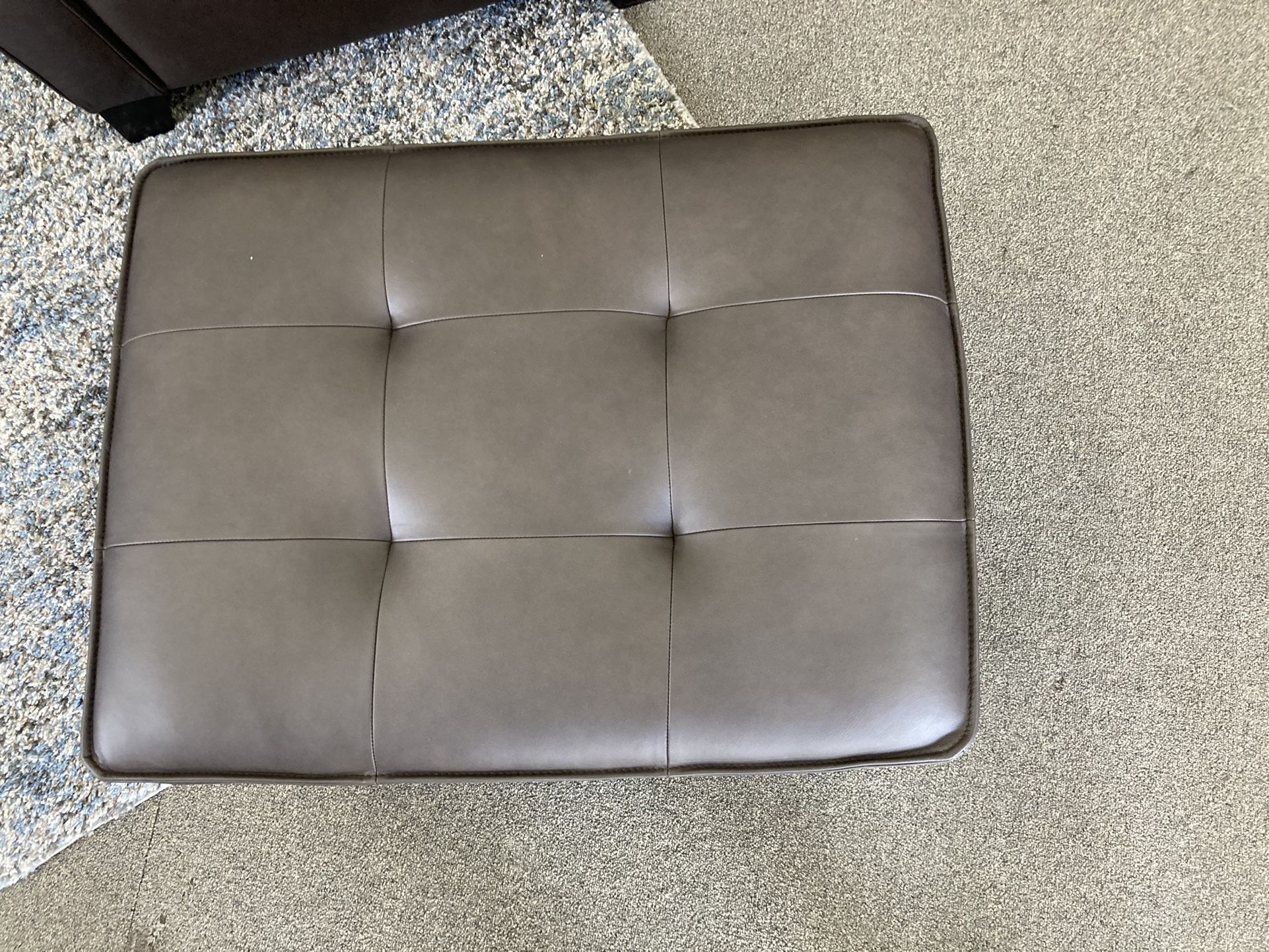 🛋 Top Grain Genuine Corinthian Leather Espresso Chair And Ottoman! Only $39 Down!