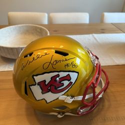 WILLIE LANIER SIGNED KANSAS CITY CHIEFS FLASH RIDDELL FULL SIZE HELMET W/HOF’86