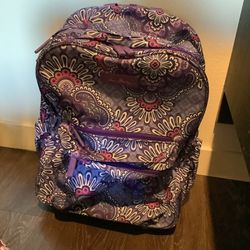 Vera Bradley Lighten Up Rolling Backpack in Lilac Tapestry (retired) Thumbnail