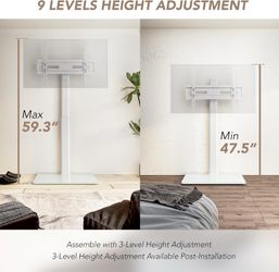 New TV Stand with Swivel, Height Adjustable (In Box)