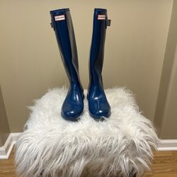 Hunter Navy Blue Tall Boots. New. Size 9. 